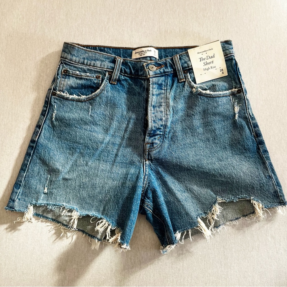 Abercrombie High Rise Dad Short 28 NWT